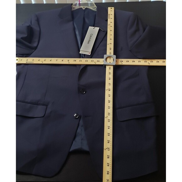 Calvin Klein Blazer Mens 46 Regular Navy Blue X Slim Fit Infinite Stretch Wool - Picture 16 of 16